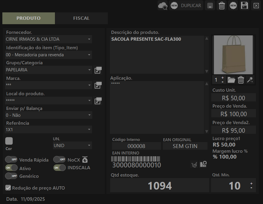 Cadastro de Produtos